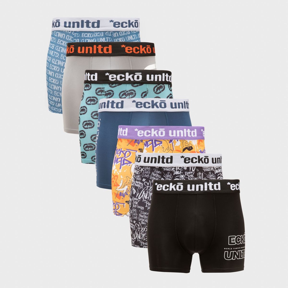 ECKO - Pack De 7 Bóxer Algodón Hombre Ecko