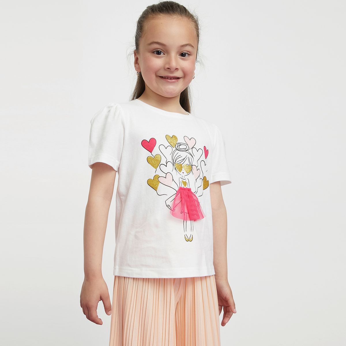 YAMP - Polera Manga Corta Niña Algodón Reciclado Yamp