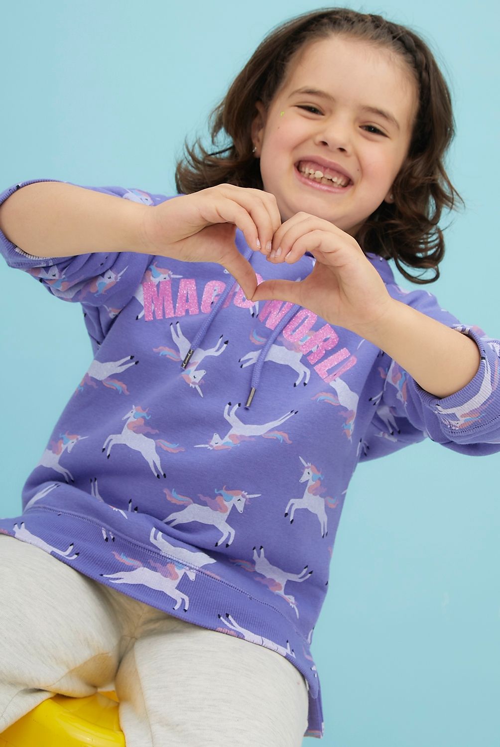 YAMP - Yamp  Polerón Niña Con Capucha Algodón Afranelado