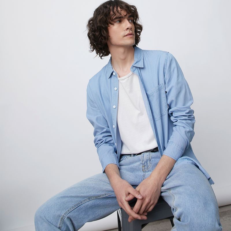 BEARCLIFF - Bearcliff Camisa Denim Hombre