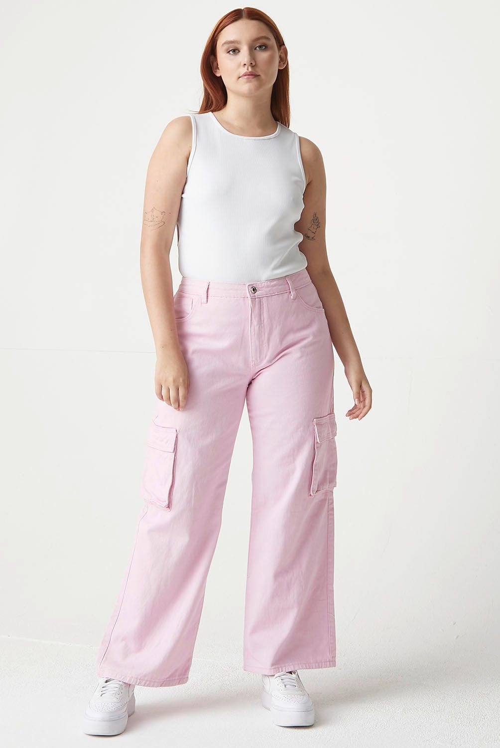 SYBILLA - Jeans Wide Leg Tiro Bajo Mujer Sybilla
