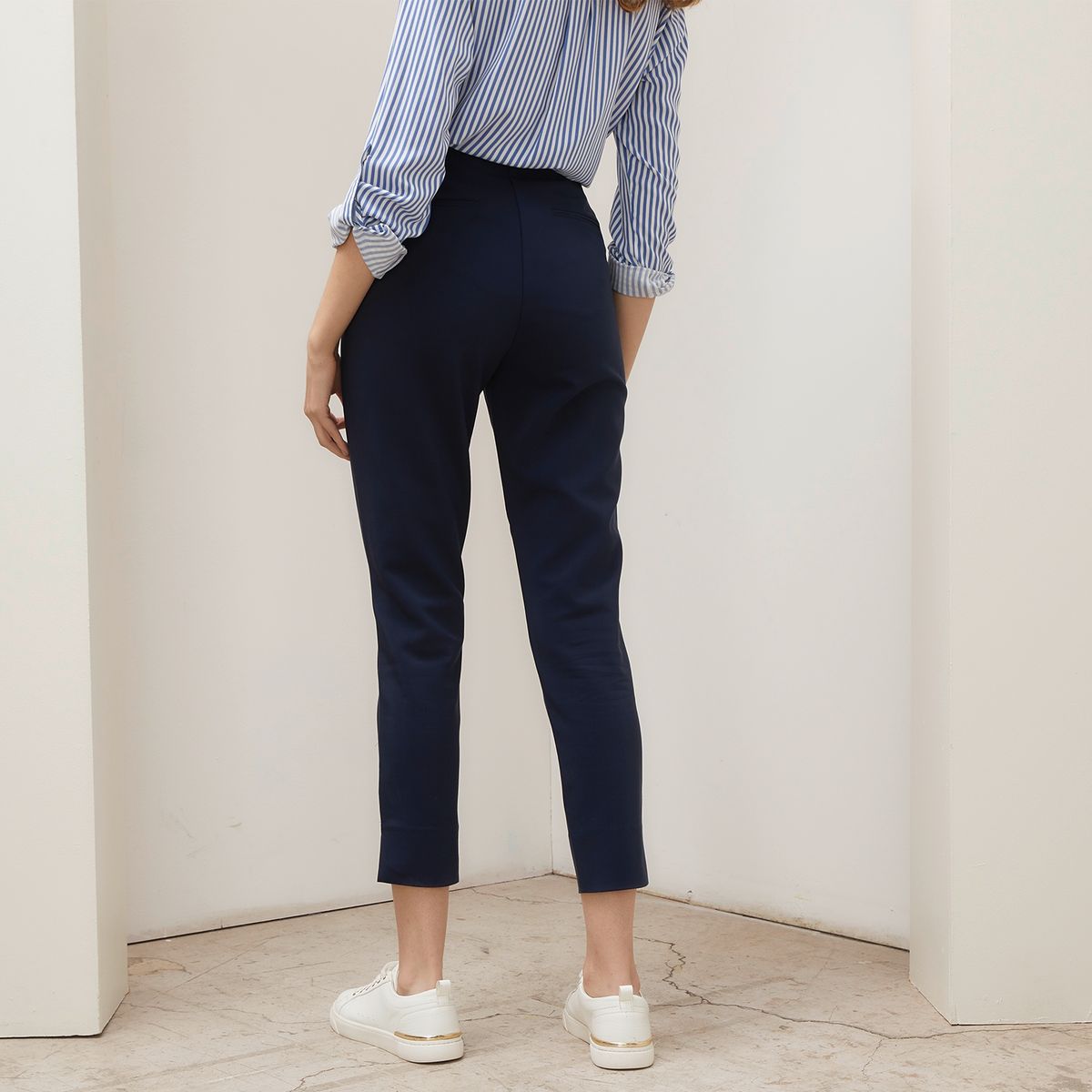 BASEMENT - Pantalón Basement Slim Fit Medio Algodón Mujer