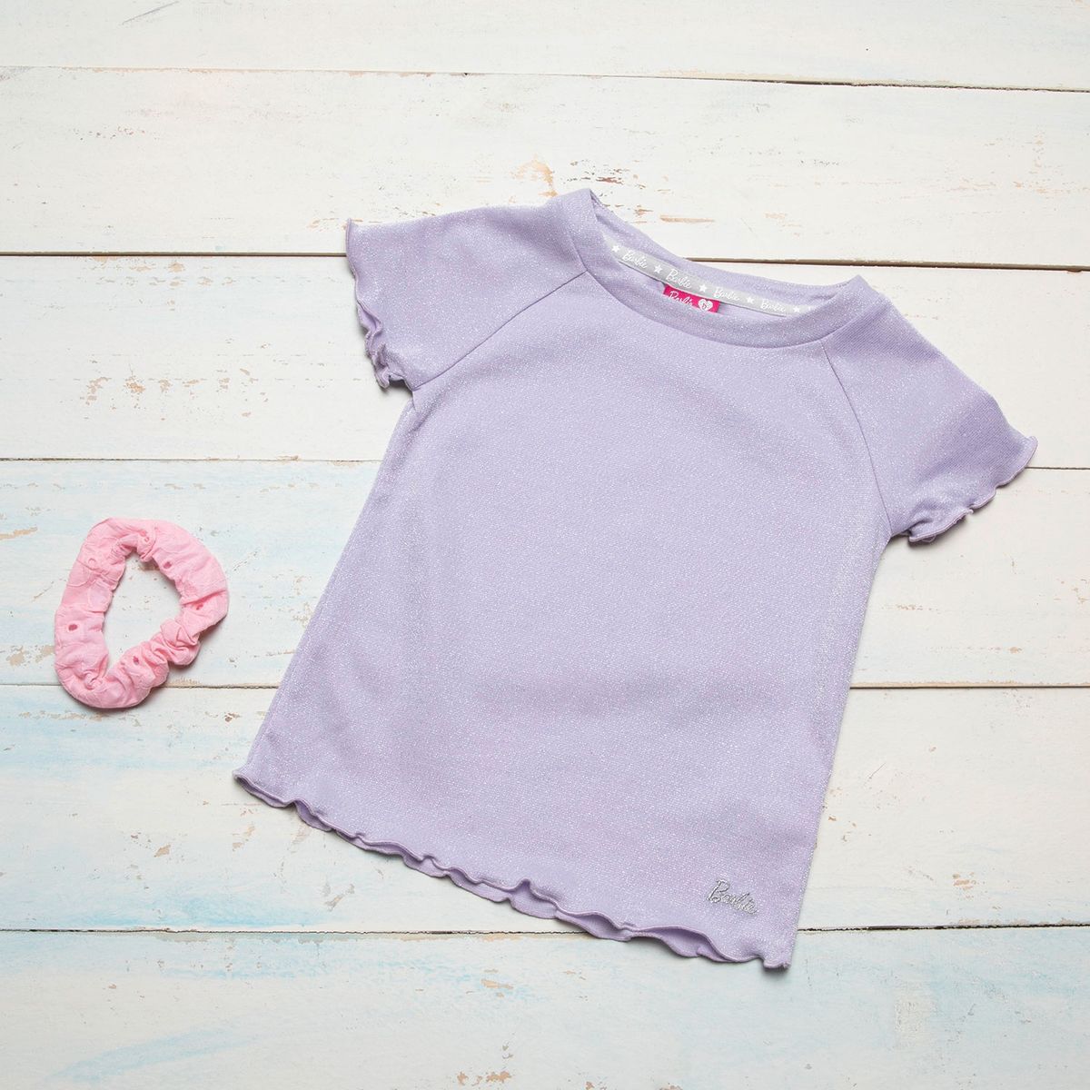 BARBIE - Polera Manga Corta Niña Algodón Barbie