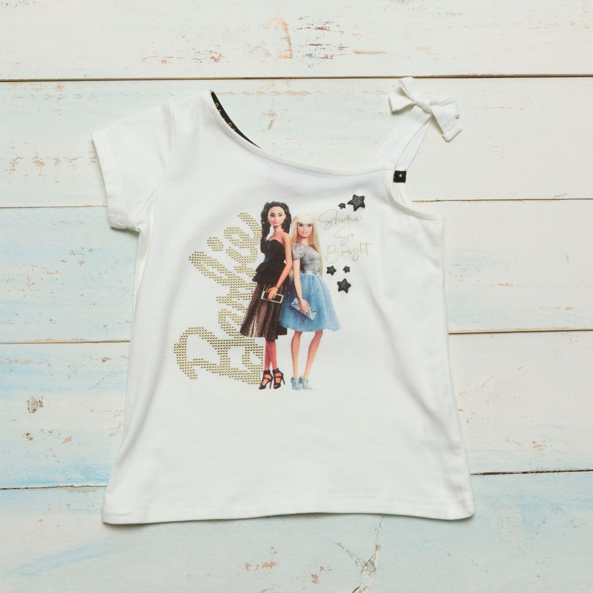 BARBIE - Polera Barbie Manga Corta Niña Algodón