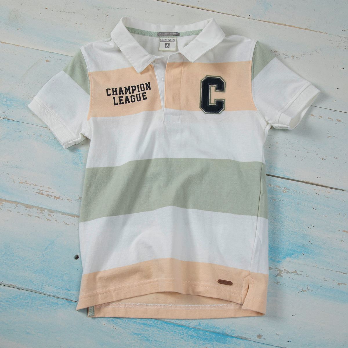 CONIGLIO - Polera Más Sustentable Manga Corta Niño Algodón Reciclado Coniglio