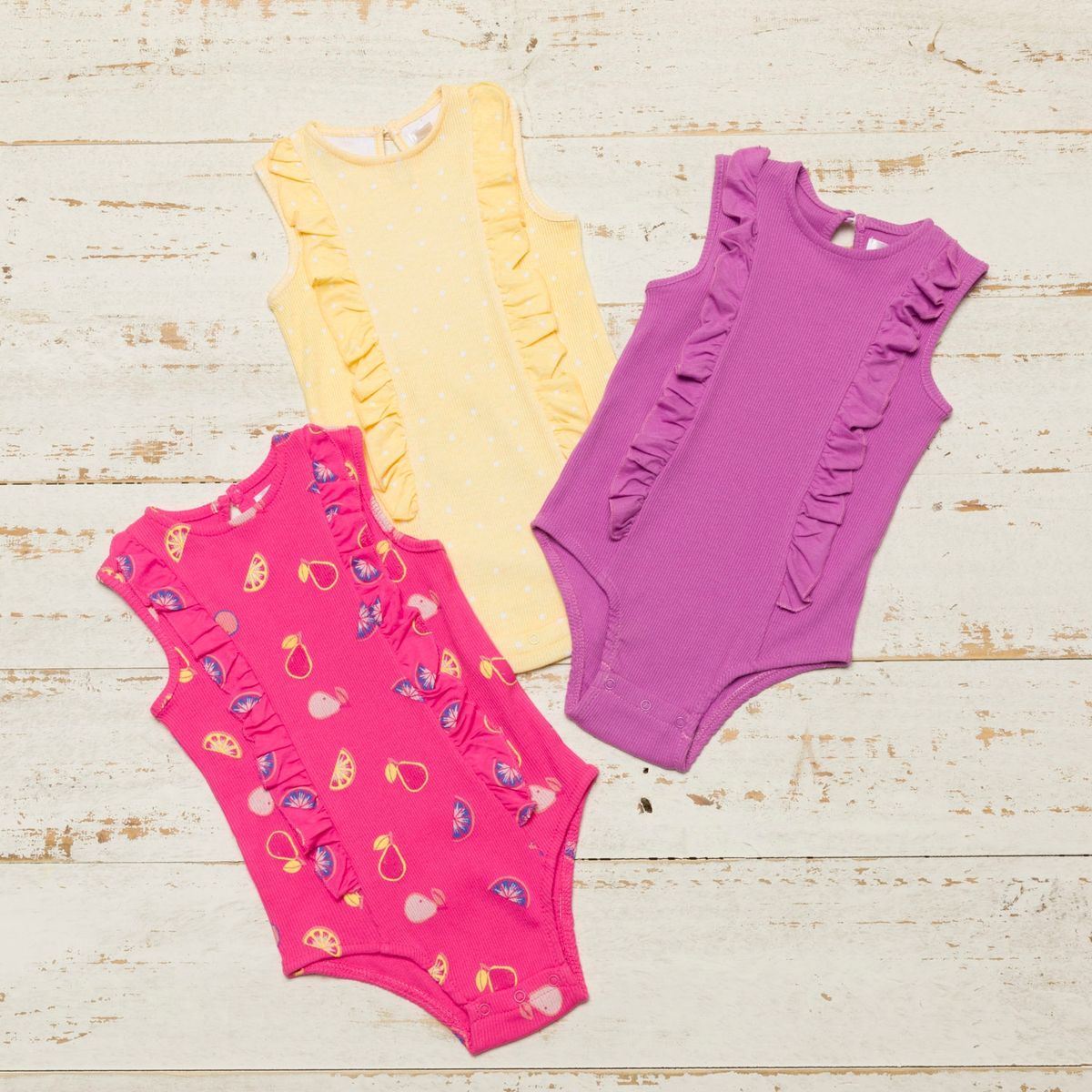 YAMP - Yamp Body Pack De 3 Unidades Bebé Niña Algodón