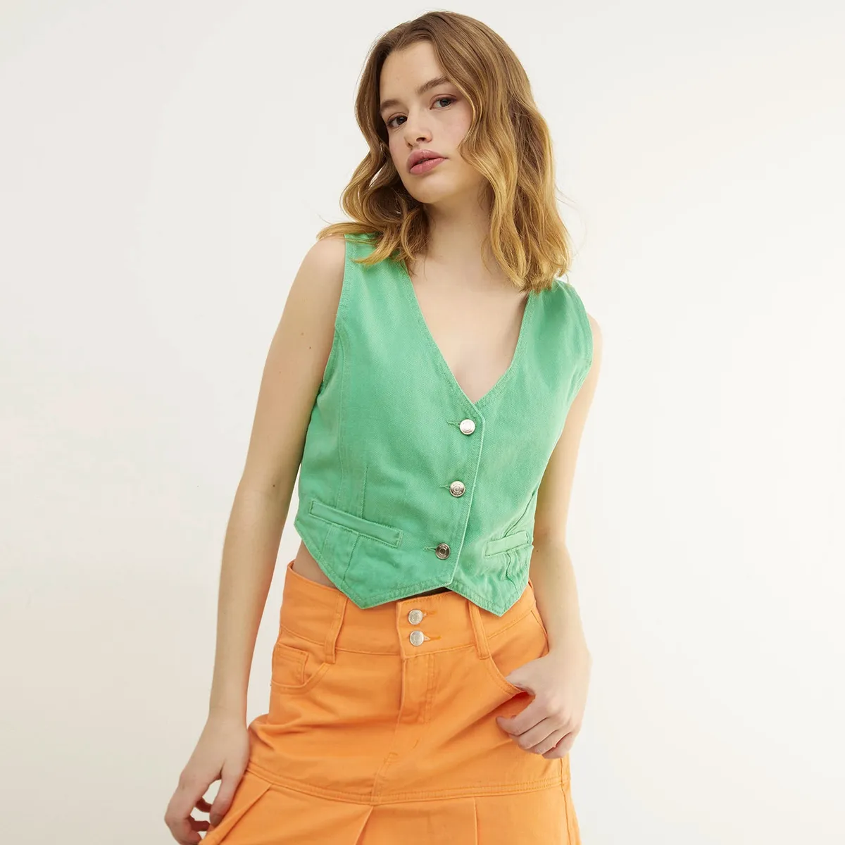 SYBILLA - Camisa Sin Mangas Algodón Mujer Sybilla