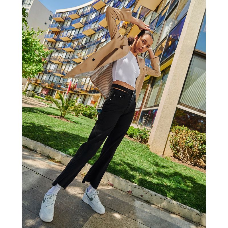 SYBILLA - Jeans Wide Leg Tiro Alto Mujer Sybilla