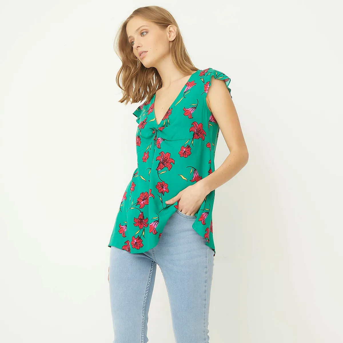 BASEMENT - Blusa Manga Corta Mujer Basement