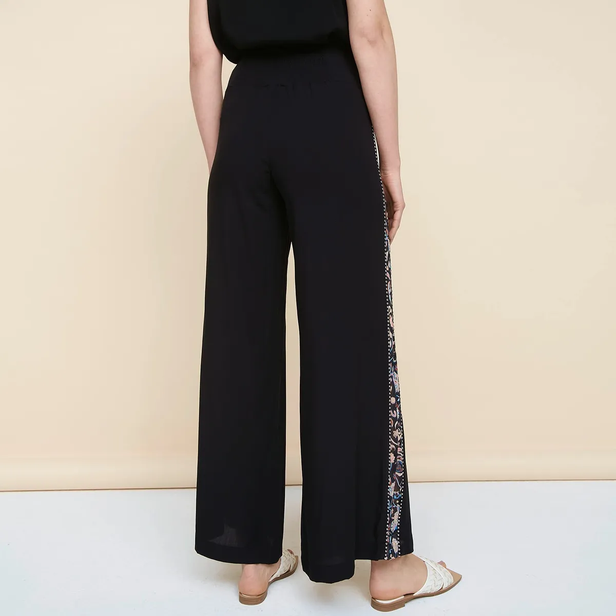 UNIVERSITY CLUB - Pantalón Palazzo Tiro Alto Fiesta Mujer University Club