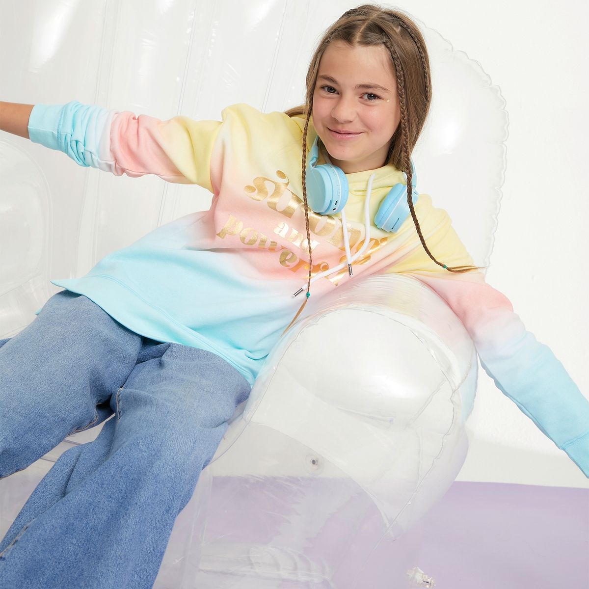 ELEVEN - Eleven Polerón Niña Con Capucha Algodón