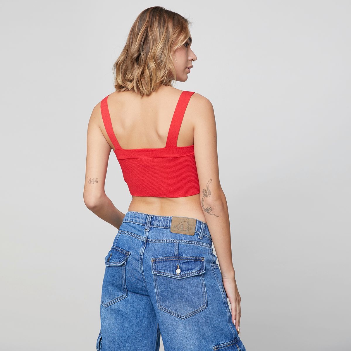 AMERICANINO - Americanino Crop Top Sin Mangas Mujer