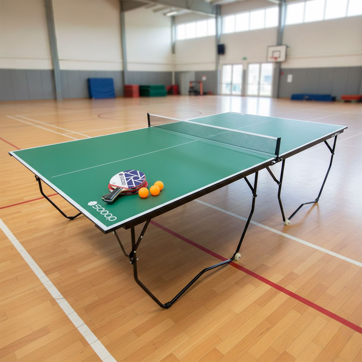 SCOOP - Mesa De Ping Pong Classic Con Ruedas Verde Scoop