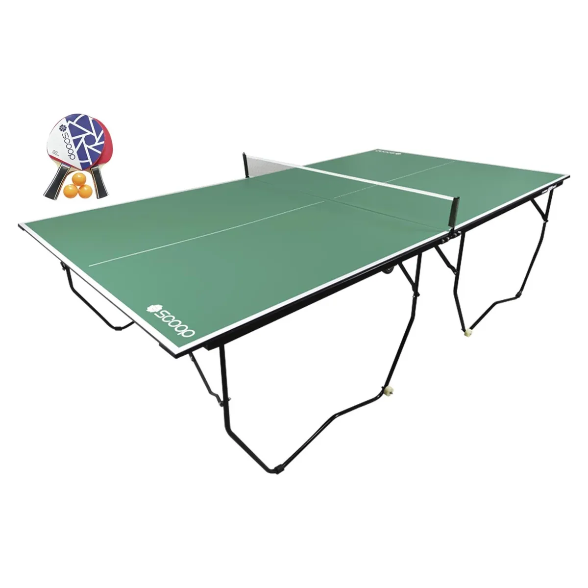 SCOOP - Mesa De Ping Pong Classic Con Ruedas Verde Scoop