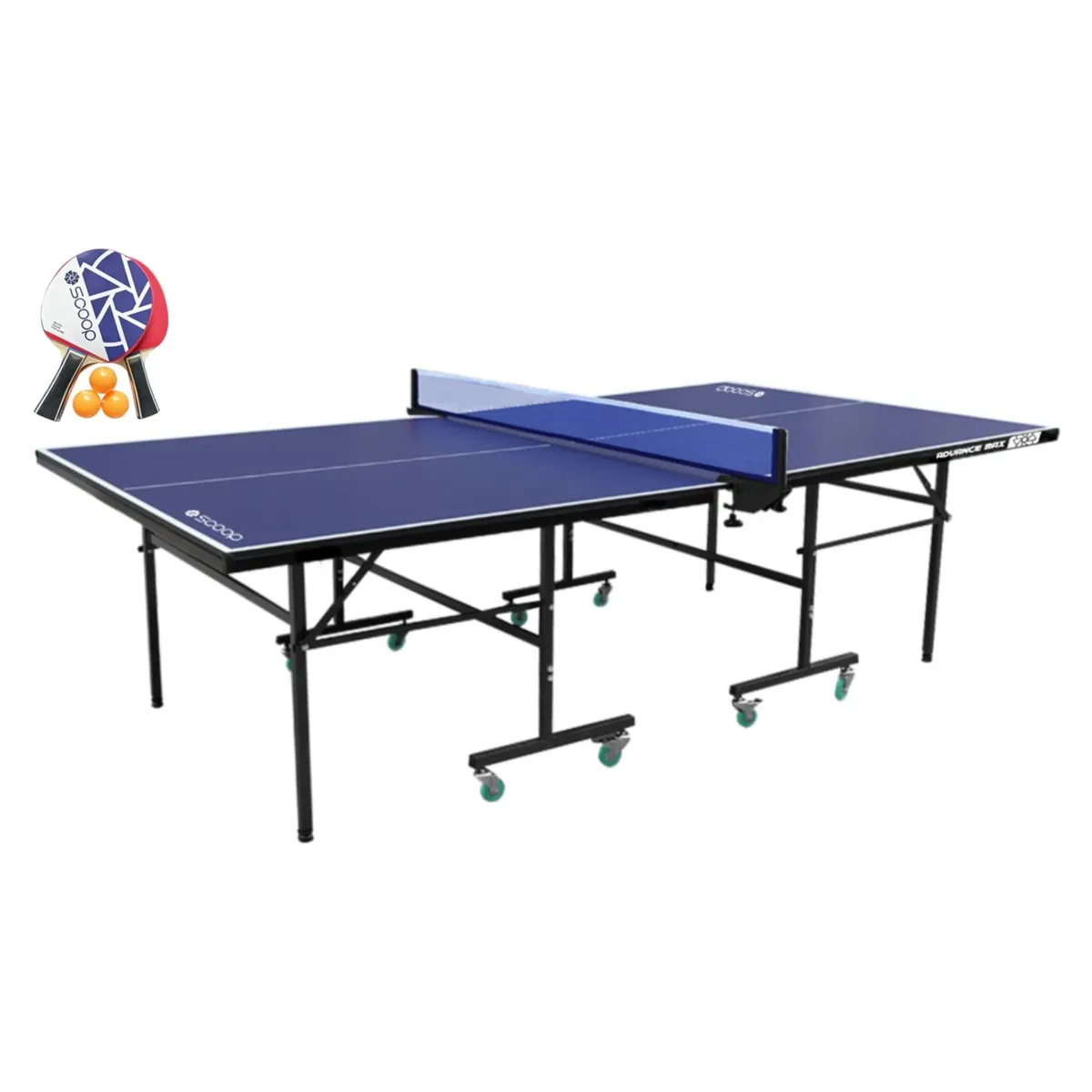 SCOOP - Mesa De Ping Pong Fronton Plegable Azul Scoop