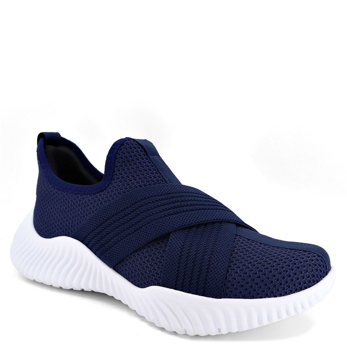 USAFLEX - Zapatilla Urbana Mujer Cuero Azul Usaflex