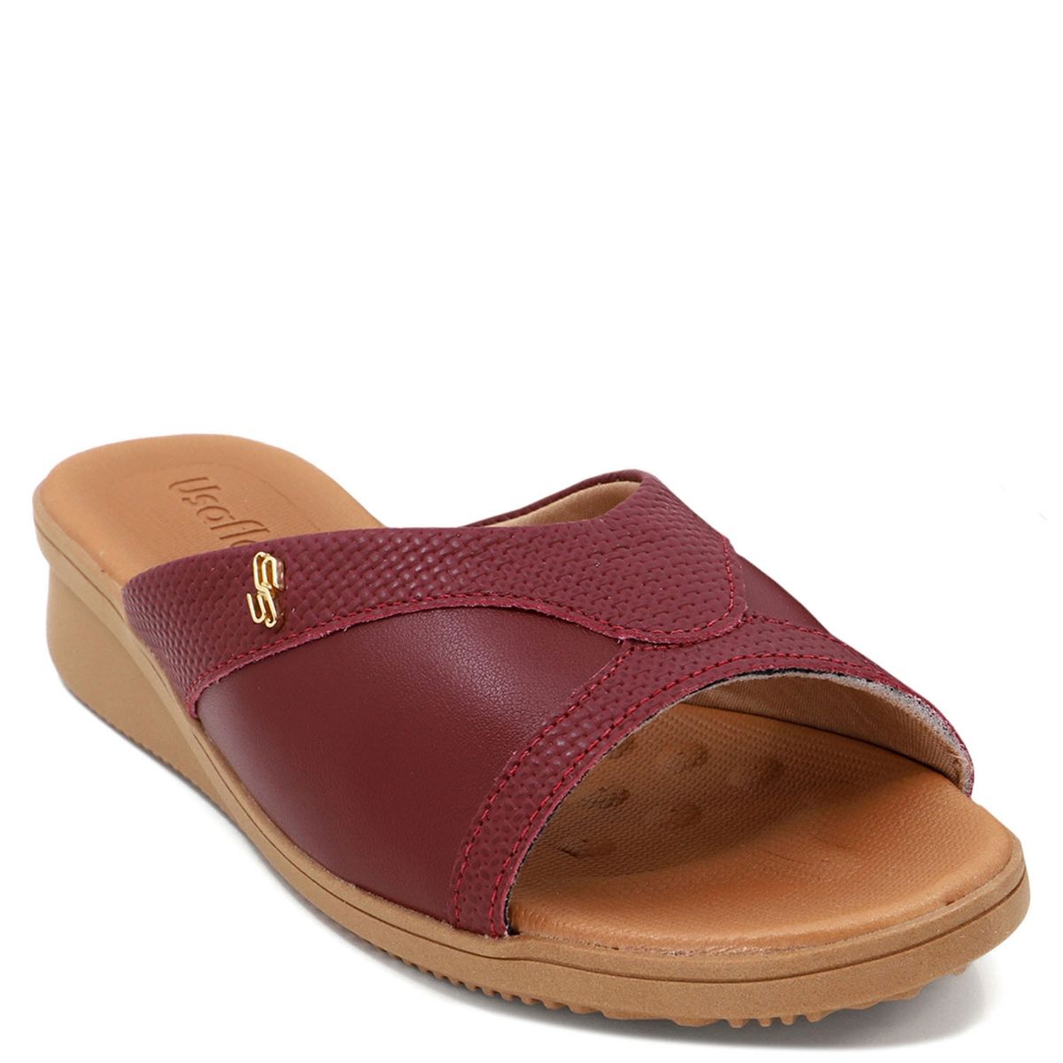 USAFLEX - Usaflex Sandalia Mujer Cuero Rojo