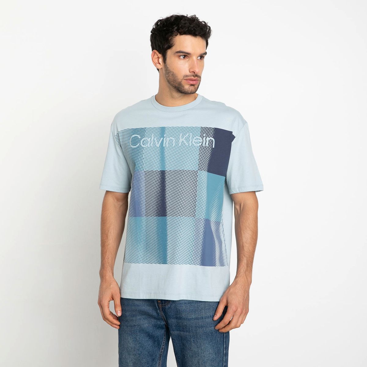 CALVIN KLEIN - Calvin Klein Polera Manga Corta 100% Algodón Hombre