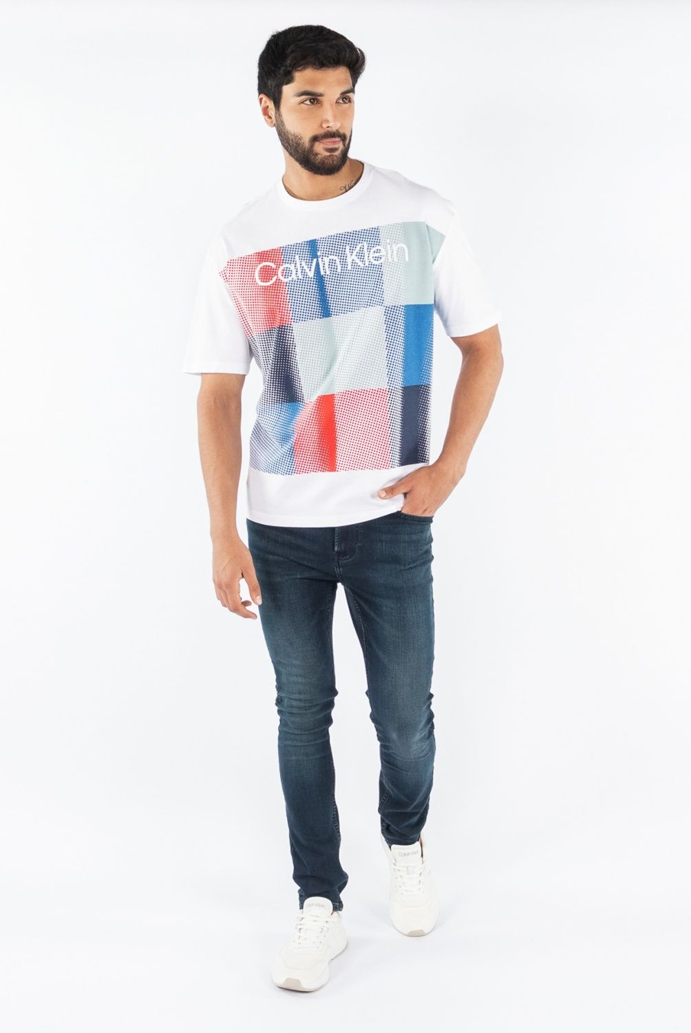 CALVIN KLEIN - Calvin Klein Polera Manga Corta 100% Algodón Hombre