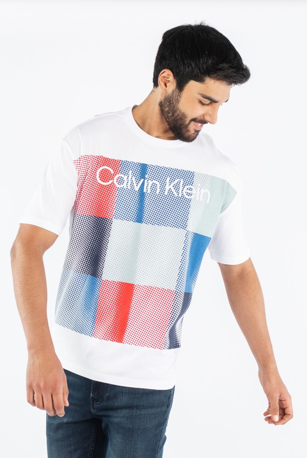 CALVIN KLEIN - Calvin Klein Polera Manga Corta 100% Algodón Hombre