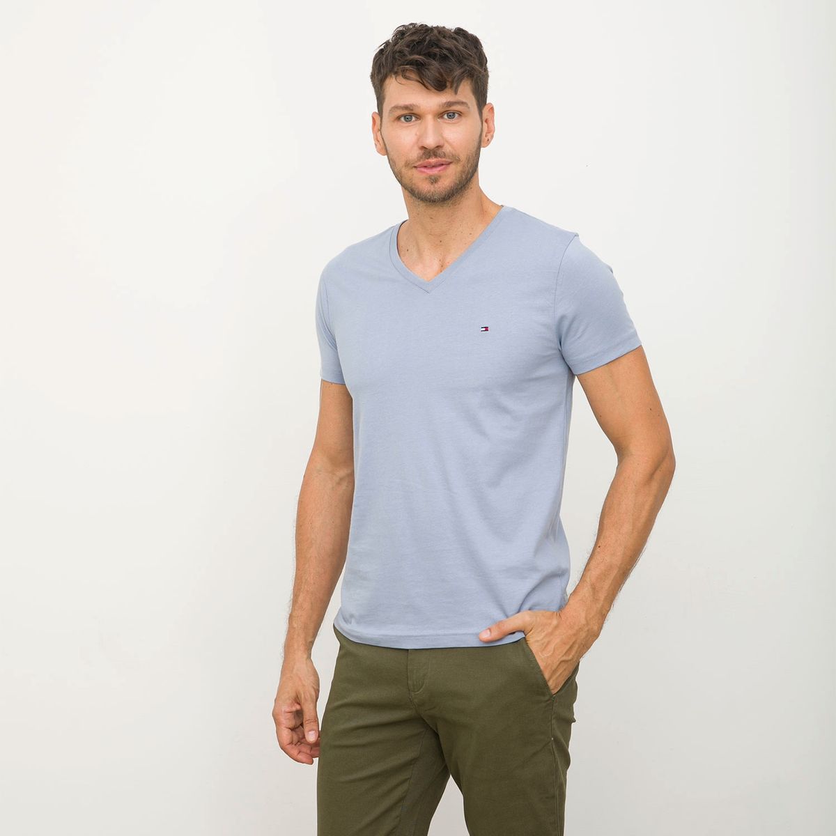 TOMMY HILFIGER - Polera Hombre Manga Corta Algodón Tommy Hilfiger