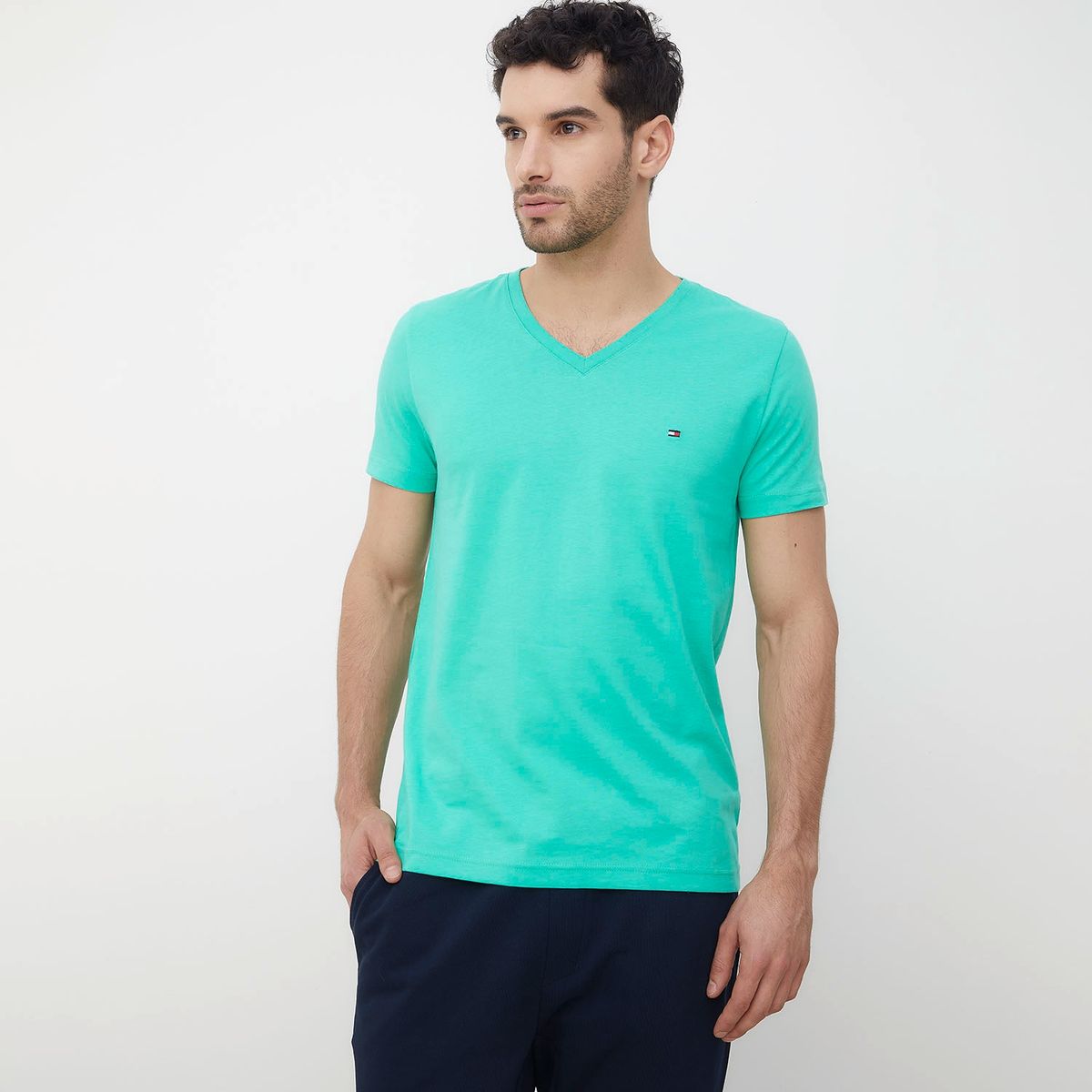 TOMMY HILFIGER - Polera Hombre Manga Corta Algodón Tommy Hilfiger