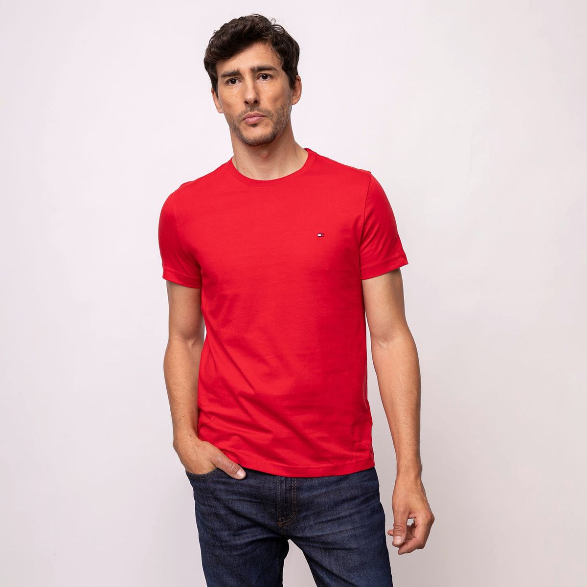 TOMMY HILFIGER - Polera Cuello Redondo Hombre Tommy Hilfiger