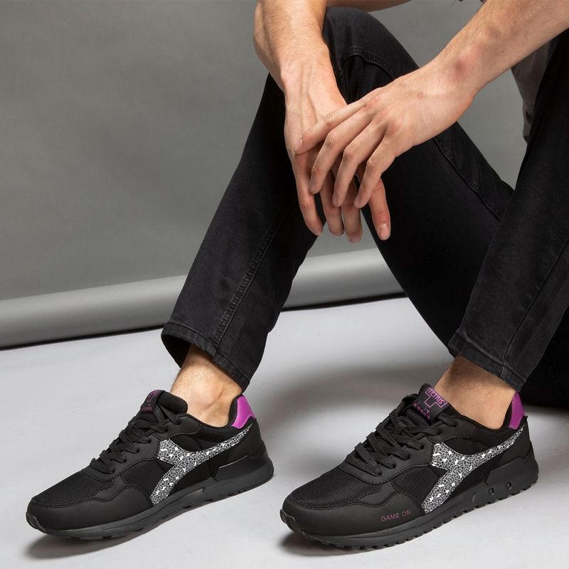 DIADORA - Vint Zapatilla Urbana Hombre Negro Diadora