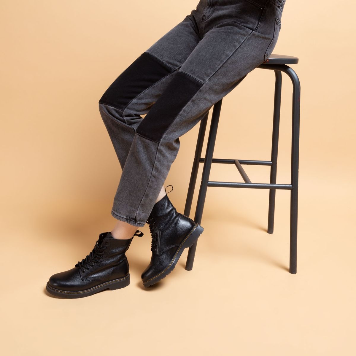 AMERICANINO - Botín Mujer Cuero Negro Americanino