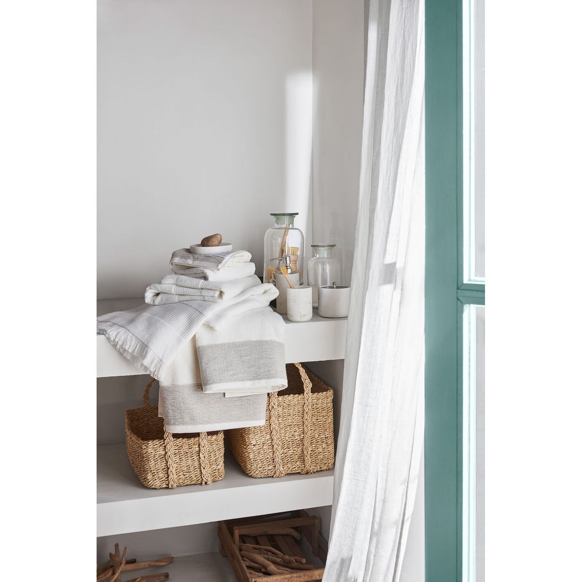 CASA CANTABRIA - Accesorio Baño Para Guardas Algodón L Casa Cantabria