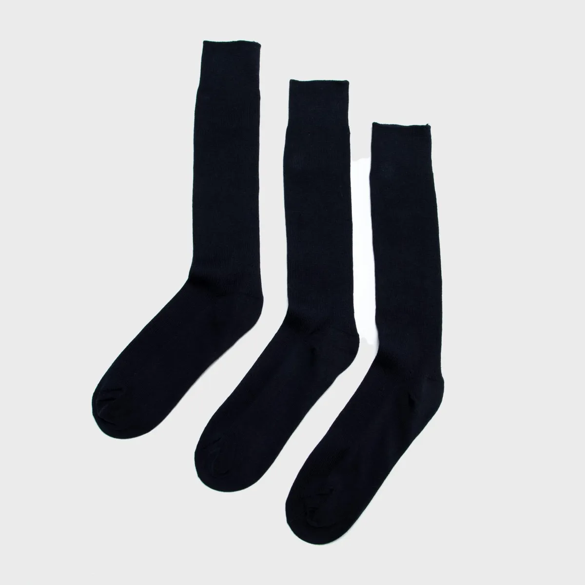 HOLLEY - Pack de 3 Calcetines Largos Escolares Bambú Azúl Marino Holley