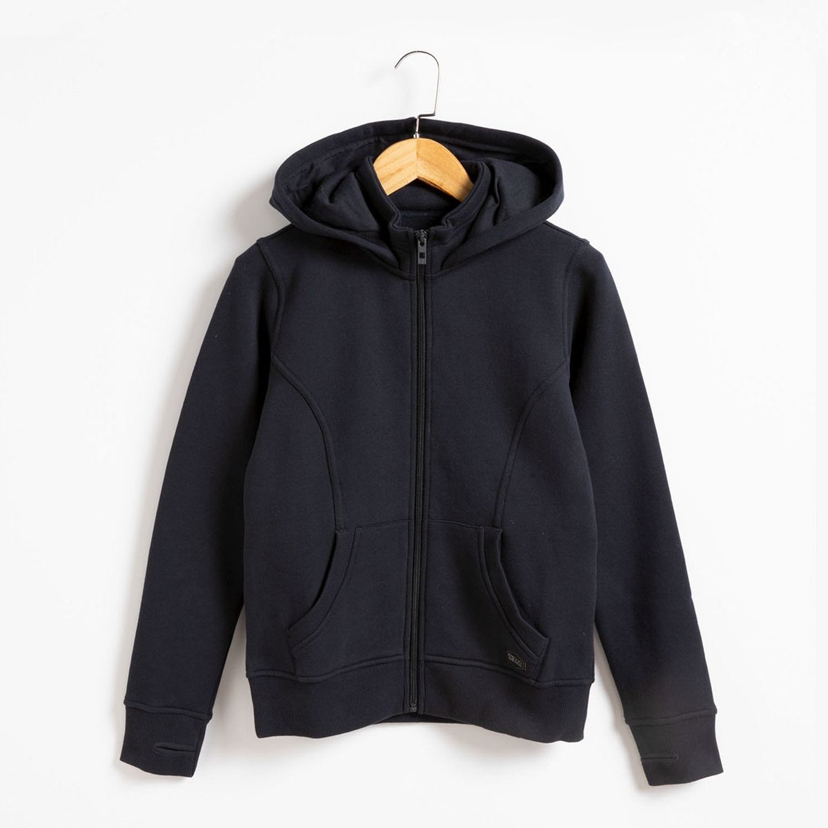 DOO AUSTRALIA - Doo Australia Poleron Escolar, 80% Algodón 20% Poliester, Con Gorro, Cuello Alto, Cierre Completo, Bolsillo Tipo Canguro, Puño Y Pretina Elasticada,&Nbsp; Puño Con Orificio Para Dedo Pulgar