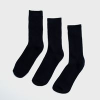 Pack de 3 Calcetines Largos Escolares Bambú Azúl Marino