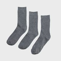 Pack de 3 Calcetines Escolares Bambú Gris