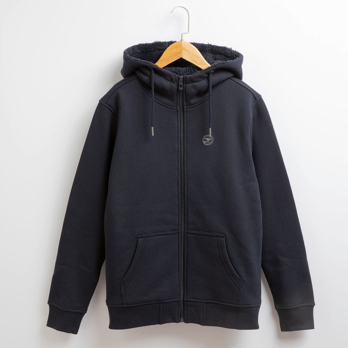 DOO AUSTRALIA - Doo Australia Poleron Escolar, 80% Algodón 20% Poliester, Cuerpo Y Gorro Interior Chiporro, Cuello Alto Y Cierre Completo, Puño Y Pretina Elasticada, Bolsillo Tipo Canguro