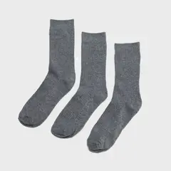 HOLLEY - Calcetines Gris Colegio Unisex Algodón
