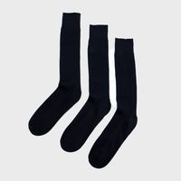 Pack de 3 Calcetines Largos Escolares Bambú Azúl Marino