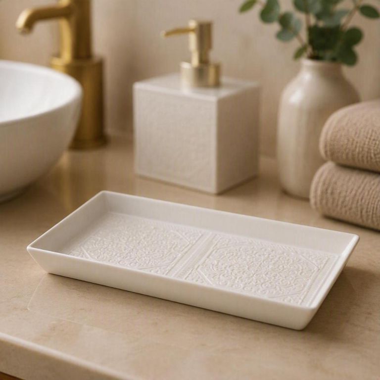 Bandeja Decorativa Cerámica Roma Ivory