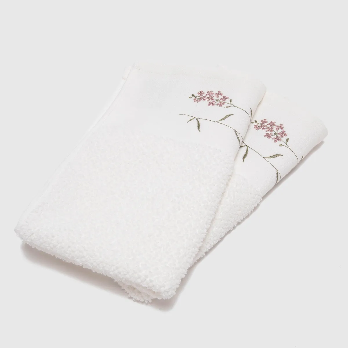 ROBERTA ALLEN - Set Toallas Visita Roberta Allen Bordadas Algodón