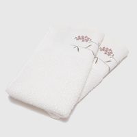 Set Toallas Visita Bordadas Algodón