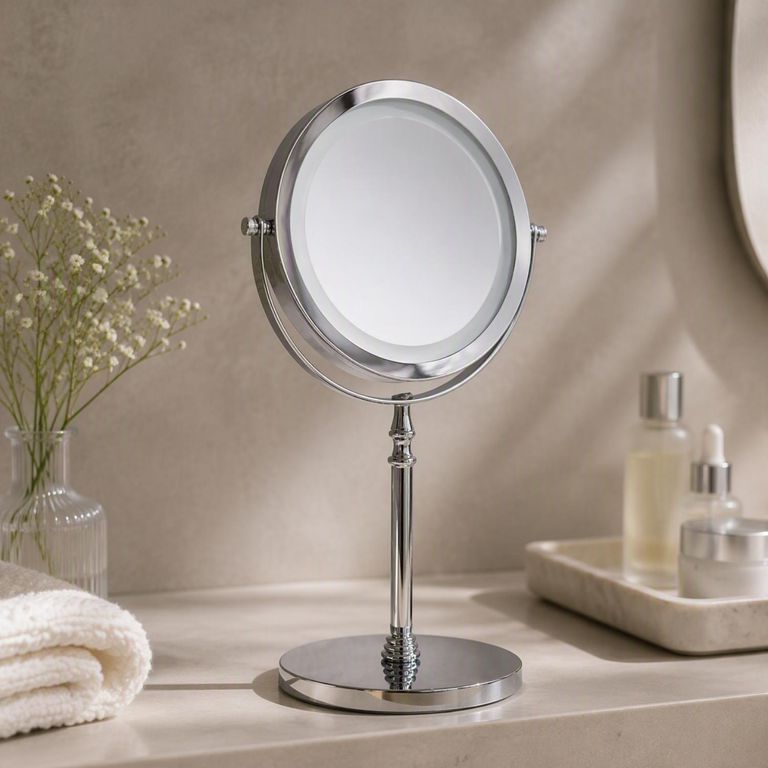Espejo de Baño con Luz Acero Inoxidable Plateado