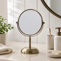 ROBERTA ALLEN - Espejo De Baño Decorativo Dorado 19.5 x 12 x 27.5cm