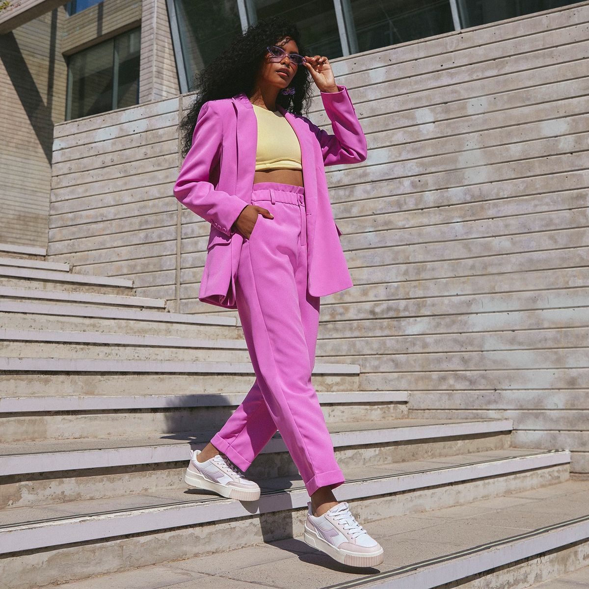 DIADORA - Fashio  Zapatilla Urbana Mujer Rosado Diadora