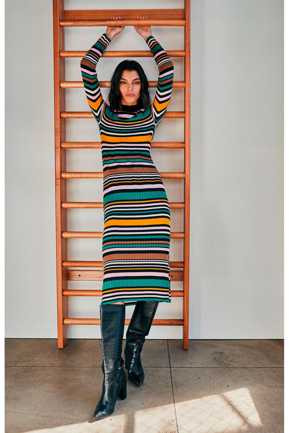 BASEMENT - Basement Vestido Maxi Tejidos Lana Mujer