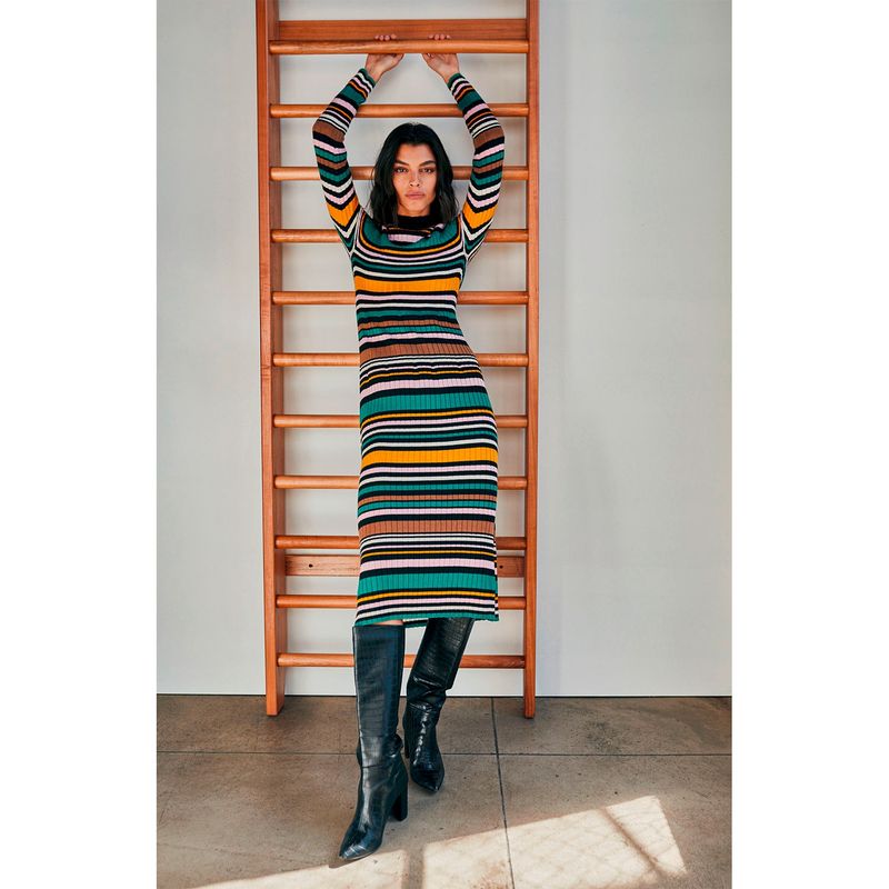 BASEMENT - Basement Vestido Maxi Tejidos Lana Mujer