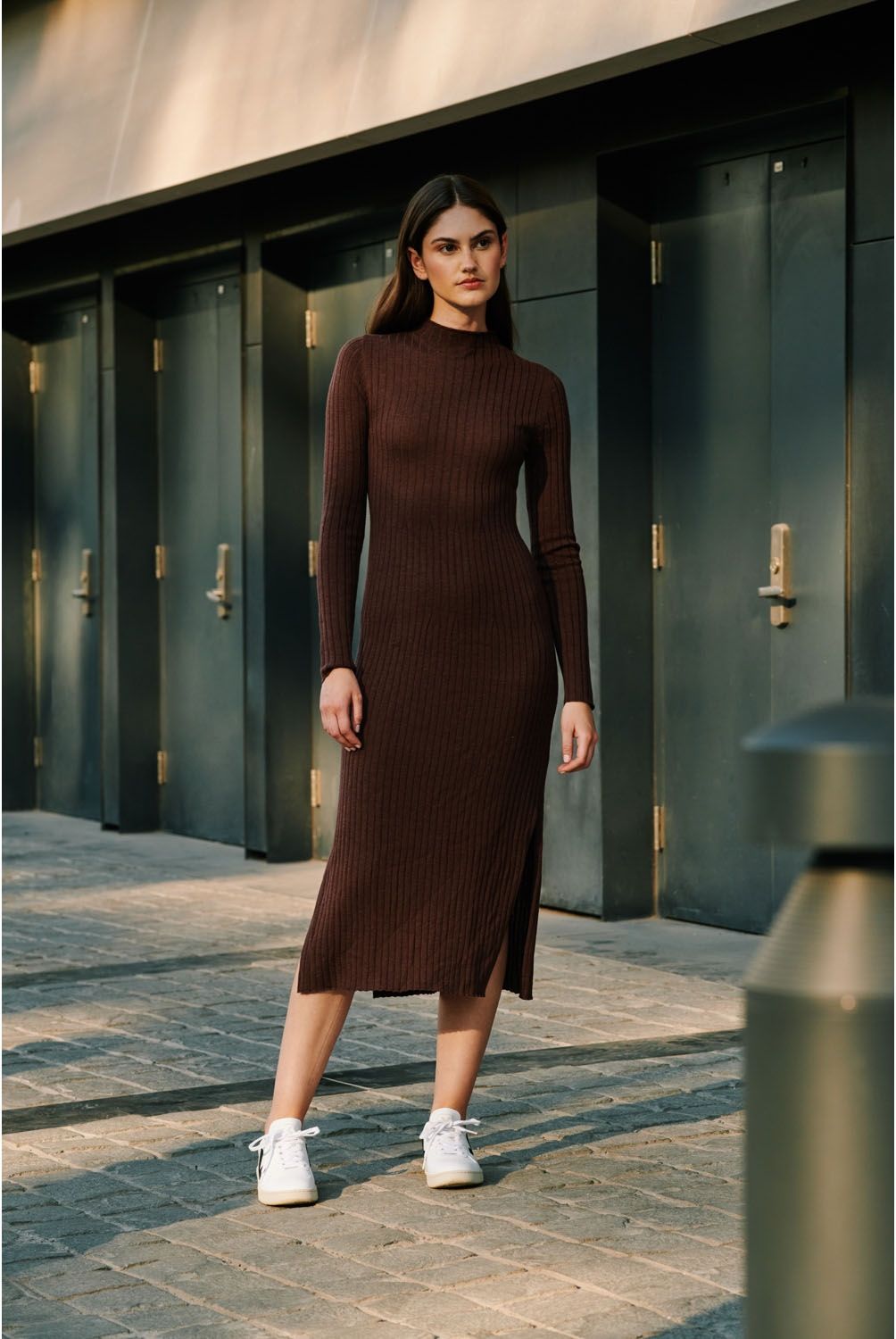 BASEMENT - Basement Vestido Maxi Tejidos Lana Mujer