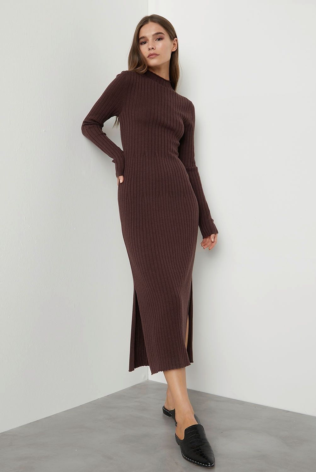 BASEMENT - Basement Vestido Maxi Tejidos Lana Mujer