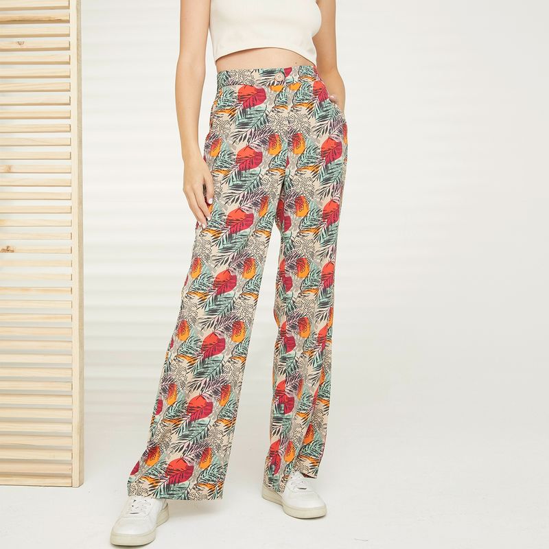 BASEMENT - Basement Pantalón Palazzo Tiro Alto Mujer