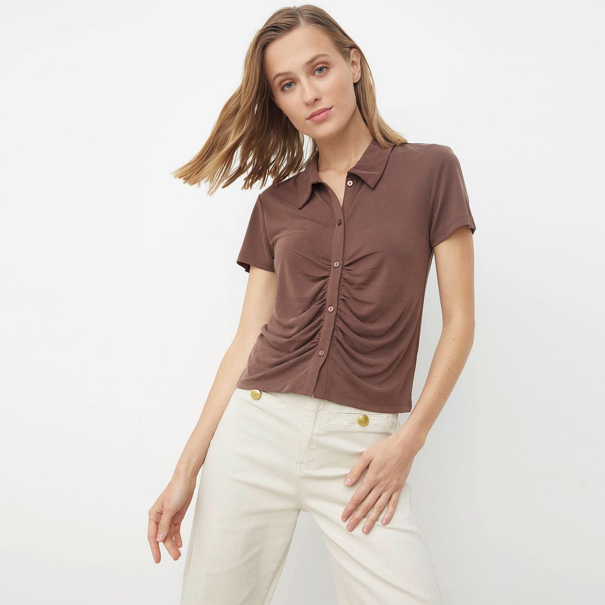 BASEMENT - Besement Peto Manga Corta Mujer