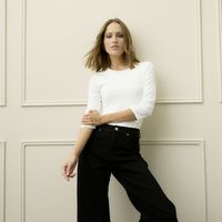 Body Manga 3/4 Mujer Lycra Cuello Redondo